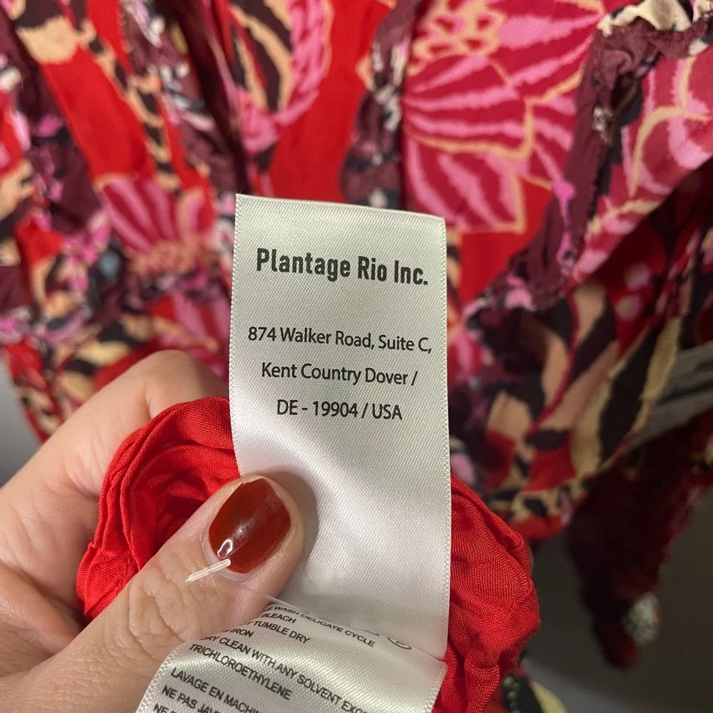 NWT Farm Rio Rio Ruffled Tiered Mini Dress Vibrant Tropical - Picture 10 of 13